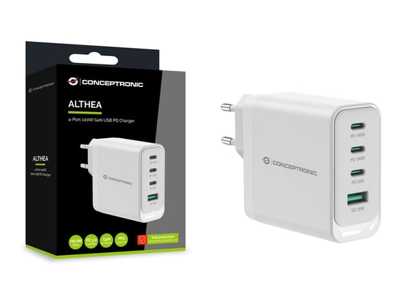 Conceptronic ALTHEA22W100, Innendørs, AC, 20 V, Hvit