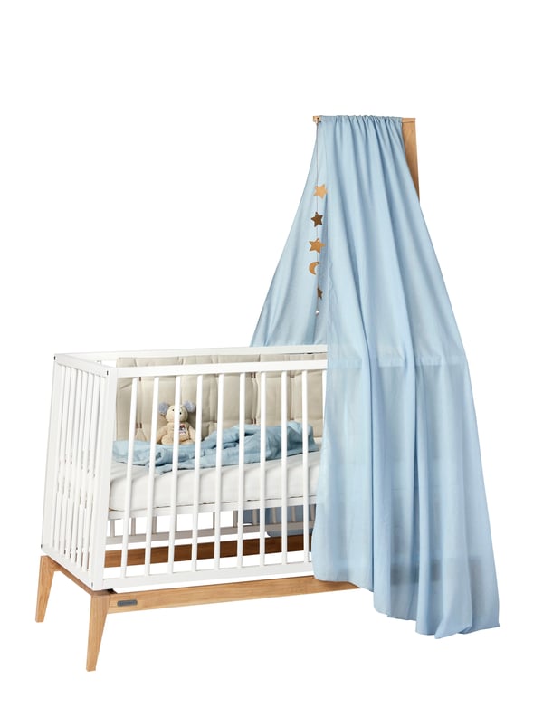 Himmelen til Leander Linea™ og Luna™ babyseng – dusty blue