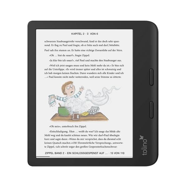 Tolino Vision Color e-kirjan lukulaite 7" E Ink Kaleido 32 GB, musta