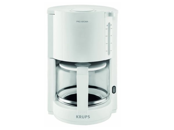 Krups F30901, Droppande kaffebryggare, 1050 W, Vit
