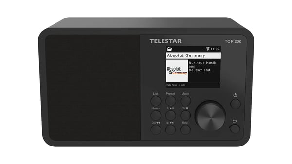 Telestar TOP 200, Bærbar, Analog og digital, DAB+, FM, 10 W, 7,5 cm, TFT