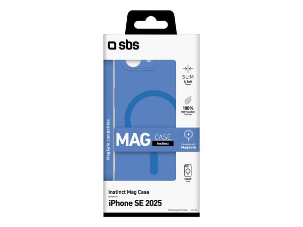 SBS TEINSTMAGIPSE25B, Mobilskal, Apple, iPhone 16E, 15,5 cm (6.1"), Blå