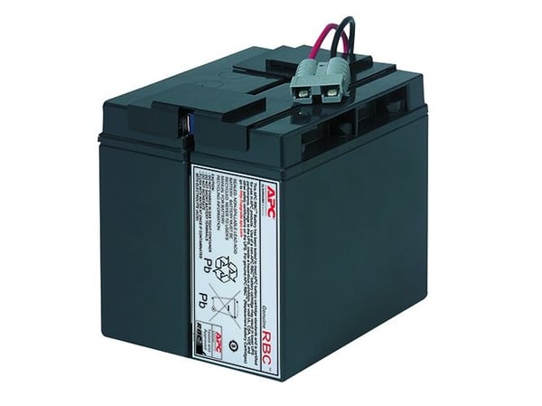 APC APCRBC148, 12 V, 1 kpl, Musta, RoHS, REACH, Sealed Lead Acid (VRLA)