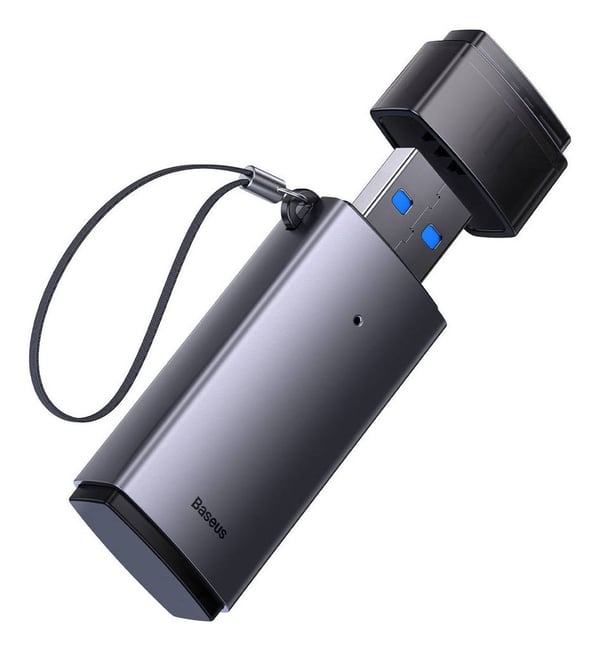 Baseus Lite -sarjan SD/TF-muistikortinlukija, USB (harmaa)