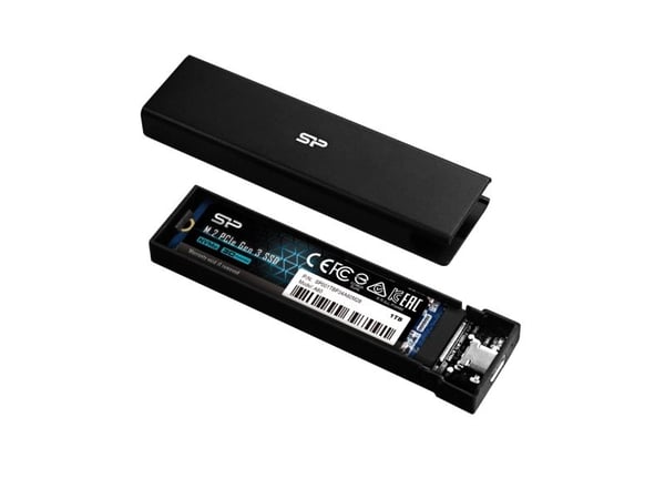 Silicon Power PD60 - Drevkabinett - M.2 - M.2 NVMe Card - USB 3.2 (Gen 2) - svart