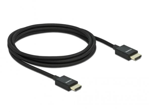 Delock - Ultra High Speed - HDMI-kabel - HDMI hann til HDMI hann - 2 m - koaksial - svart - 8K-støtte