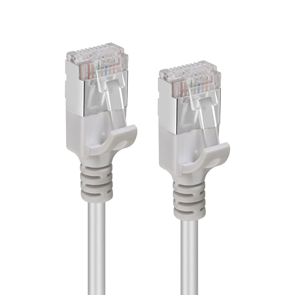 MicroConnect - Nettverkskabel - RJ-45 (hann) til RJ-45 (hann) - 25 cm - U/FTP - CAT 6a - halogenfri, uten hindringer, slank - hvit