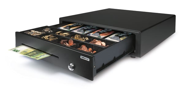 Safescan LD-4141, Sähkökäyttöinen kassalipas, Terästä, musta, DC, 24 V, 410 mm