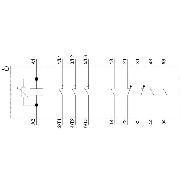 Siemens 3RT2016-1CF07 teho-ohjain, 3 sulkevaa kosketinta, 690 V/AC, 1 kpl, 58 mm, 50 mm, 61,5 mm, 120,5 mm, 300 g, 1 kpl