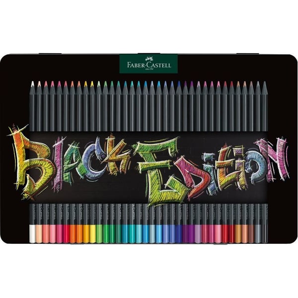 Faber-Castell 116437 fargeblyanter 36 stk., Black Edition, flerfarget