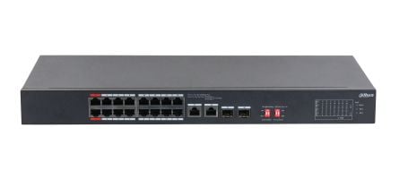 Dahua Techn-ogy PoE DH-PFS3218-16ET-135, hallitsematon, L2, Gigabit Ethernet (10/100/1000), Gigabit Ethernet, Power over Ethernet (PoE), telineasennus
