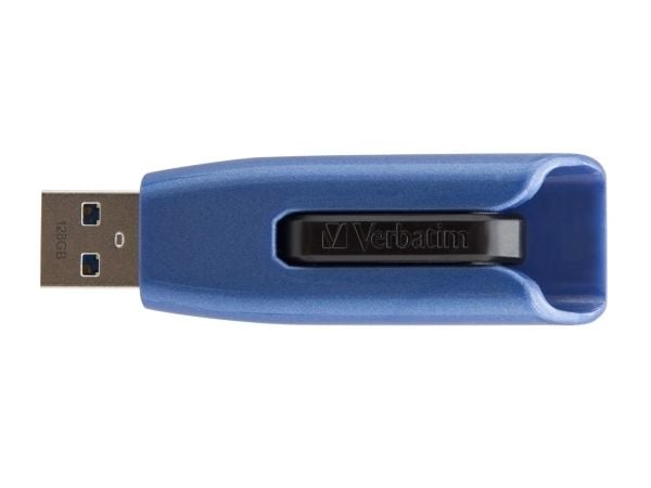Verbatim Store 'n' Go V3 MAX - USB-flashstasjon - 128 GB - USB 3.0 - blå/svart