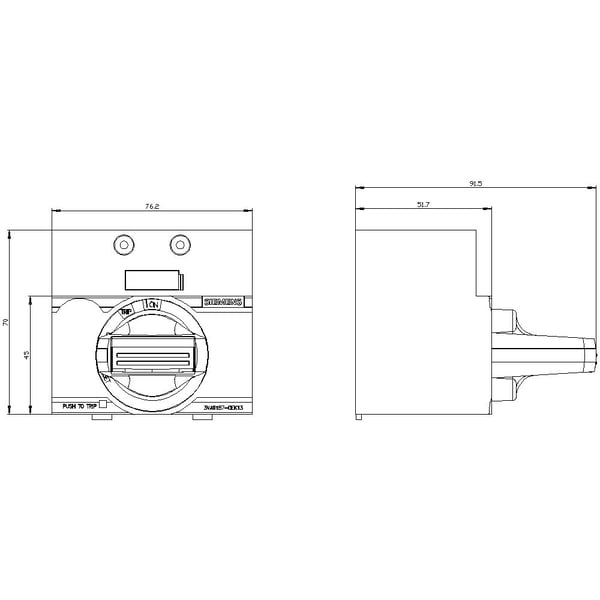 Siemens 3VA9157-0EK13 Effektkontakt-tilbehør 1 stk (B x H x D) 77 x 70 x 95 mm