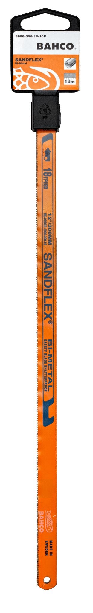 Bahco Downstroke-blad, Sandflex® Bi-metal, Metall, Stål, Blå, Oransje, 30 cm, 13 mm, 0,65 mm