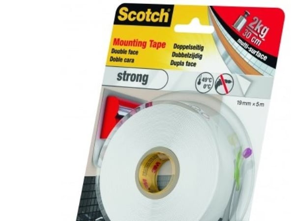 3M 40011950, Valkoinen, 5 m, 19 mm, 1 kpl