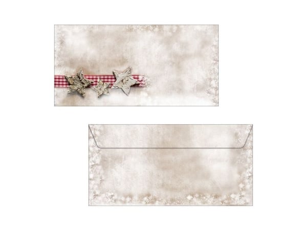 Sigel DU049, DL (110 x 220 mm), Ruskea, Punainen, Paperi, 90 g/m², 25 kpl