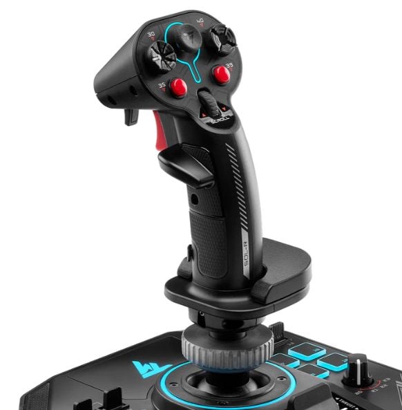Thrustmaster SOL-R 4 HOTAS-joystick og gasshendel, PC, kablet USB, svart
