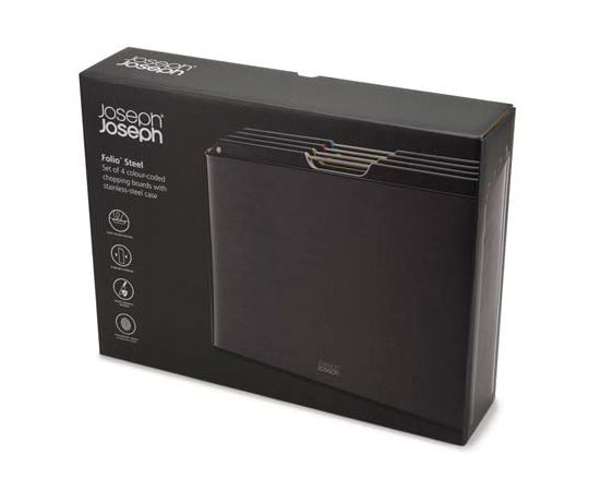 Joseph Joseph Folio Steel 60171 leikkuulautasetti 4-osainen ruostumaton teräs