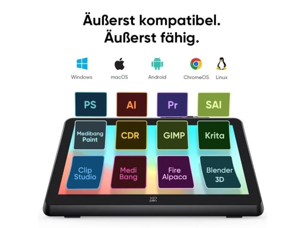 XPPen Artist 22 Plus ritskärm 5080 lpi 409 x 230 mm