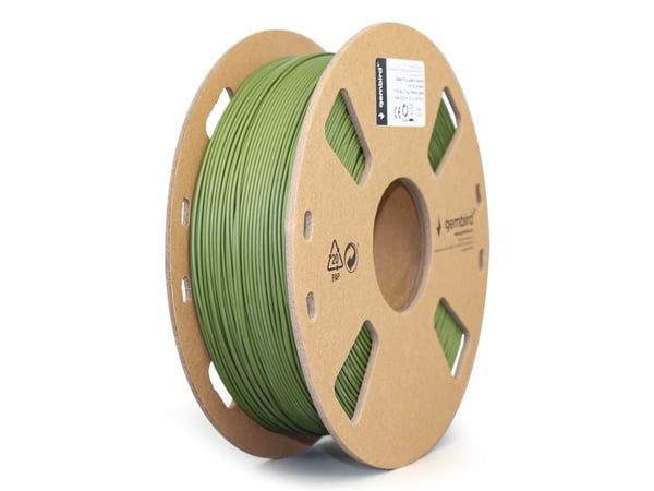 Gembird - Matt militärgrön - 1 kg - 340 m - färglåda - PLA-fiber (3D)