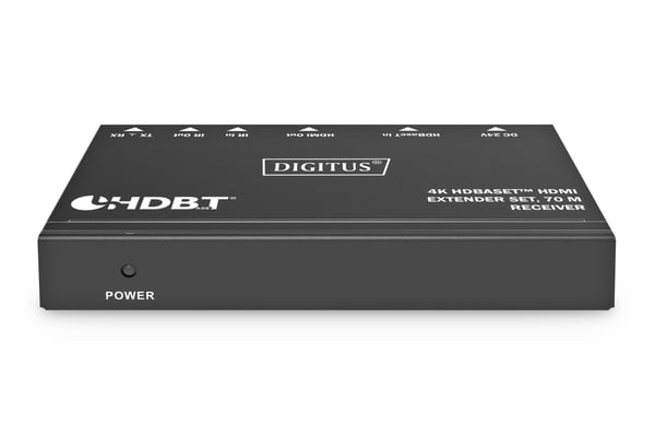 Digitus DS-55520, 1920 x 1080 pikseliä, AV-lähetin ja -vastaanotin, 70 m, Langallinen, Musta, HDCP