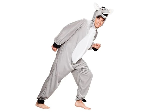 Boland 88010, Maskeraddräkt, Vuxen, Unisex, Djur, Djur, Grå, Vit