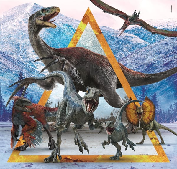Clementoni Puslespil Square Jurassic World, 3x48 brikker
