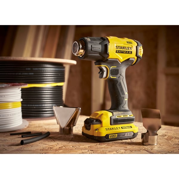 Stanley FATMAX SFMCE530B-XJ, Kuumailmapistooli, Pistoolikahva, Musta, Keltainen, Litiumioni (Li-Ion), 510 °C, Akku