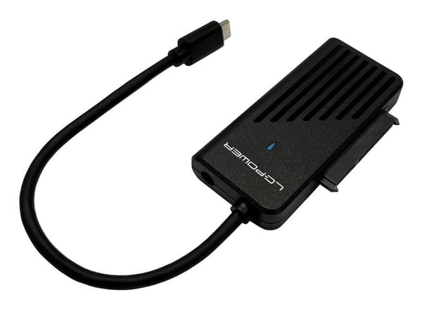 LC-Power LC-ADA-USB-SATA-NVME, USB Type-C, SATA, Hankoppling, Svart, 10 Gbit/s, 2 A