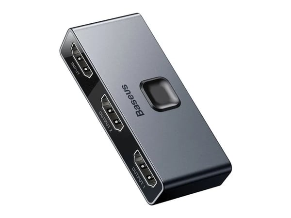Baseus - Video/ljudsplitter/switch - matris, 2-i-1 eller 1-i-2 - 2 x HDMI - skrivbordsmodell