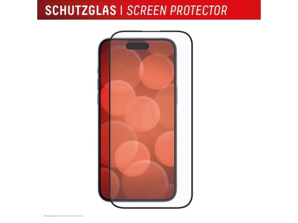 Displex 02014, Apple, iPhone 16, Likaa hylkivä, iskunkestävä, naarmunkestävä, iskunkestävä, musta, läpinäkyvä, 1 kpl