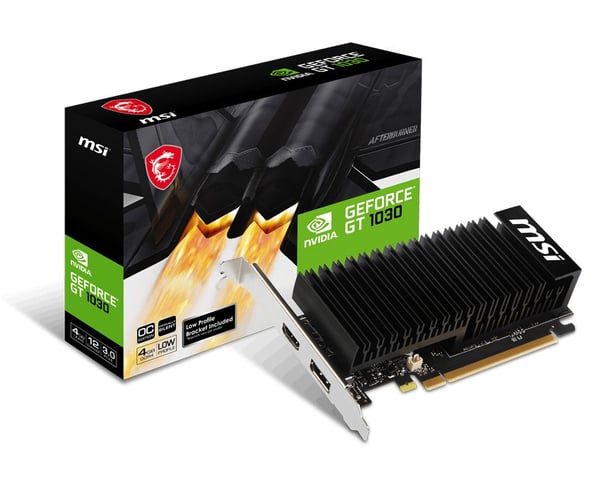 MSI GeForce GT 1030 4GHD4 LP OC grafikkort 4 GB DDR4 passiv