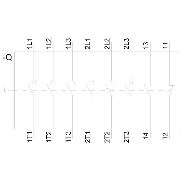 Rød, Gul 6-polet 16 mm² 25 A 1 x sluttekontakt, 1 x brydekontakt 690 V/AC Siemens 3LD21654VD53