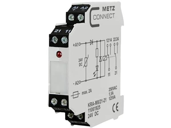 Metz Connect 11061925 kopplingselement 24 V/DC (max) 2 x omkopplare, 1 st