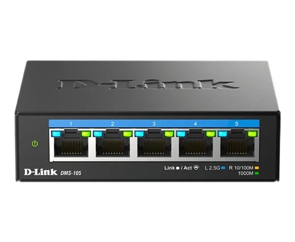 D-Link DMS-105, Ohanterad, L2, 2.5G Ethernet (100/1000/2500)