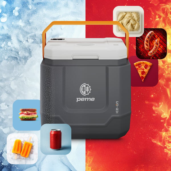 Peme ice-on Trip 33L reisekjøleskap med Adventure Orange Bluetooth-høyttaler