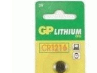GP Batteries CR1216, Kertakäyttöinen akku, CR1216, Litium, 3 V, 1 kpl, Hopea