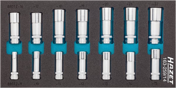 Hazet Hylsyavaimen pistosarja 3/8 (10 mm) 14 kpl 163-259/14