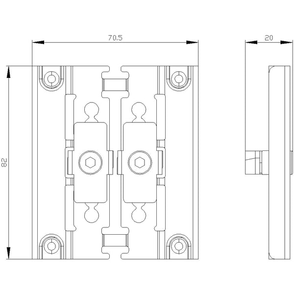 Siemens 3SU19500JE800AA0 3SU1950-0JE80-0AA0 Adapteri 1 kpl
