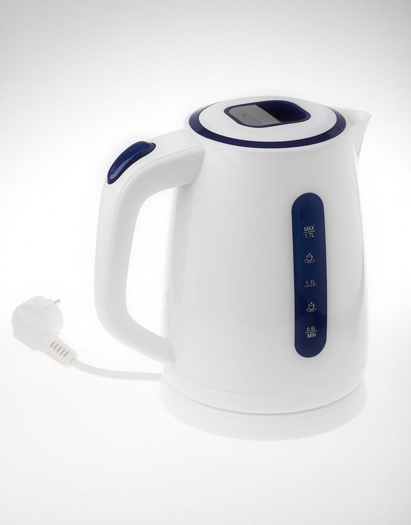 Adler AD 1234, 1,7 l, 2200 W, Blå, Hvit, Vannivåindikator, Filtrering