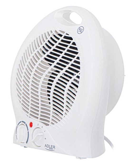 Adler AD 7728 Sähkökäyttöinen lämpötuuletin, Keraaminen, 45°, 24 h, 1,35 m, Sisätila
