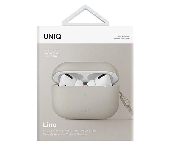 UNIQ etui Lino AirPods Pro 2 genSilicone (2022/2023) beżowy/beige ivory