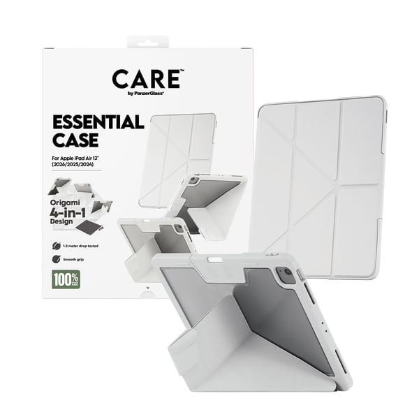 CARE by PanzerGlass TPU Essential Case Light Grey iPad Air 13" (2026/2025/2024)
