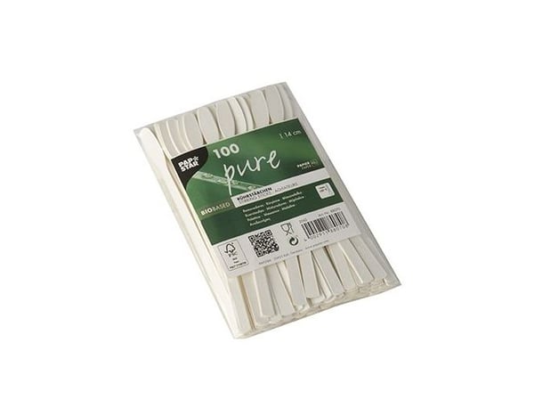 PAPSTAR paperisekoittimet "pure", pituus: 140 mm, valkoinen, valmistettu elintarviketurvallisesta paperista, FSC-sertifioitu, tukeva, - 1 kpl (88070)