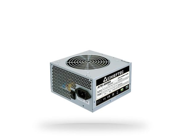 Chieftec VALUE SERIES APB-500B8 - Virtalähde (sisäinen) - ATX12V 2.3 - AC 230 V - 500 Watt - aktiivinen PFC - hopea