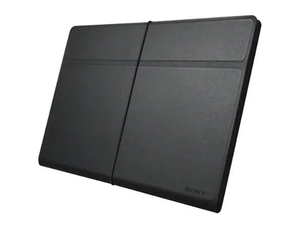 Sony SGP CV3 - Beskyttende deksel for nettbrett - ekte skinn - svart - 9.4" - for Tablet S SGPT123JP; Xperia Tablet S