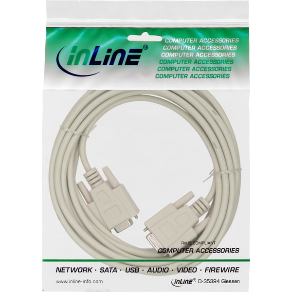 InLine 12226, Beige, 10 m, Hona kontakt, Hona kontakt