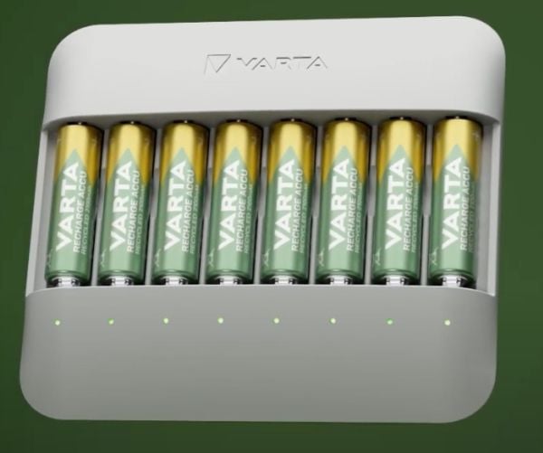 Varta Eco Charger Multi, Nikkelmetallhydrid (NiMH), Kortslutning, AA, AAA, 8 stykker, Batterier medfølger