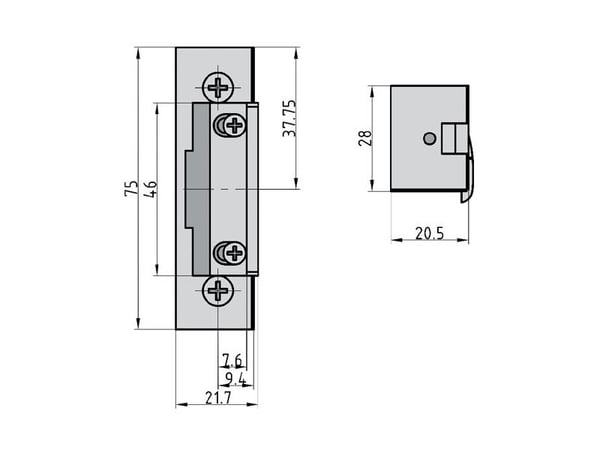 BASI ET 92, Grå, Symmetrisk, DC, 6 V, 12 V, 28 mm