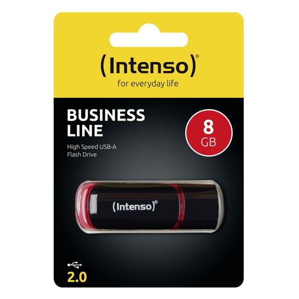 Intenso Business Line - USB-flashstasjon - 8 GB - USB 2.0 - svart, rød